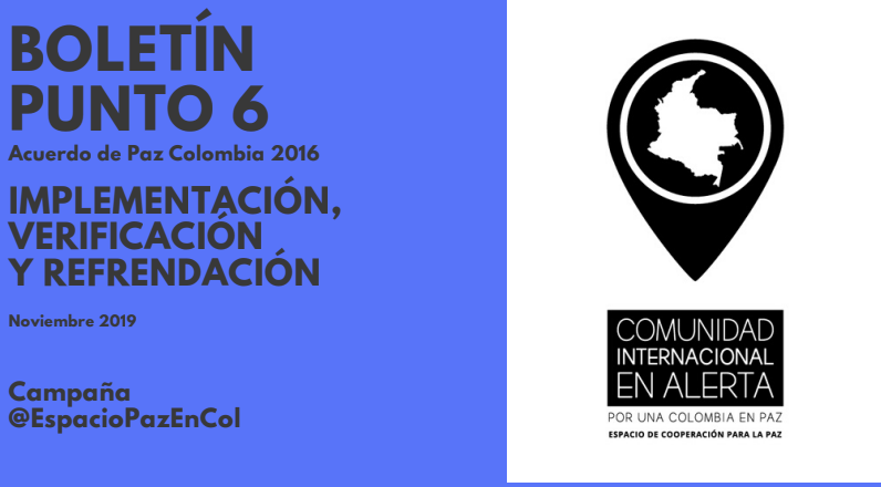 BOLETÍN PUNTO 6. Acuerdo de Paz Colombia 2016